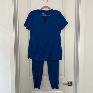 Royal Blue Scrub Set